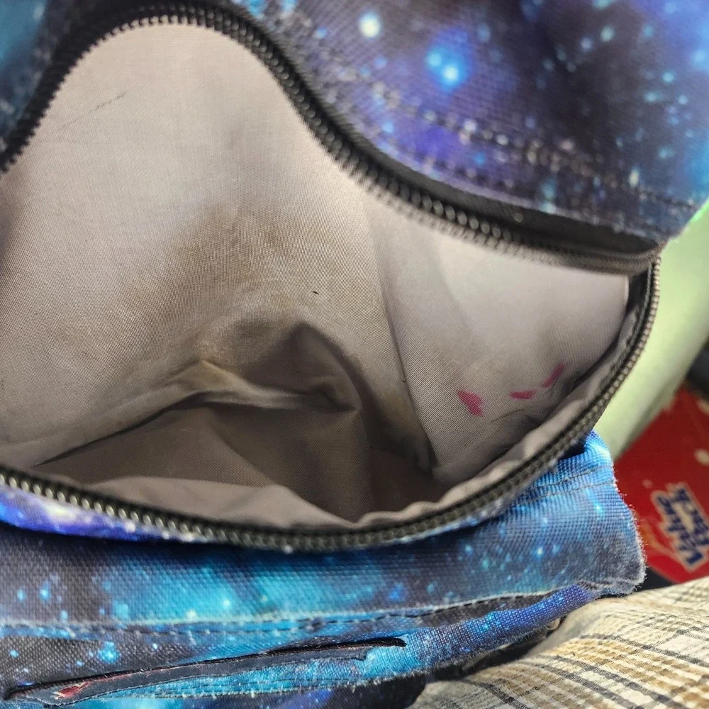 JanSport XL Big Student Laptop Backpack Cosmic Galaxy Blue Cyberspace Dimensions